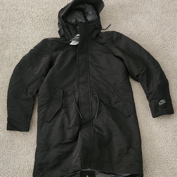 Nike Men's Sportswear Down Fill Hooded Parka Repel Black  BV4751-010 $300 Small - Picture 1 of 9